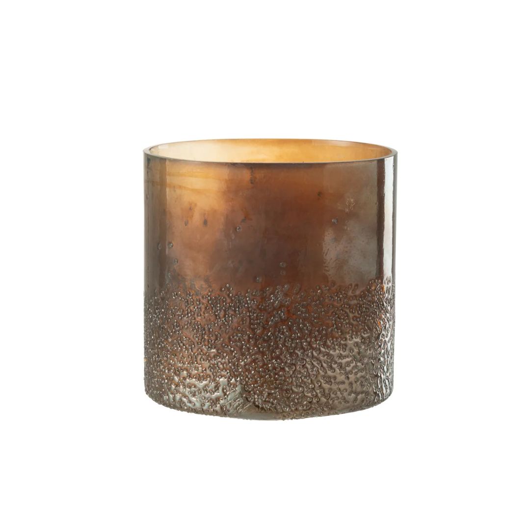 windlicht glas Bruin Groot