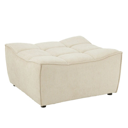 Ottomaanse zetel populierenhout/schuim beige