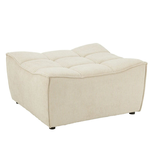 Ottomaanse zetel populierenhout/schuim beige