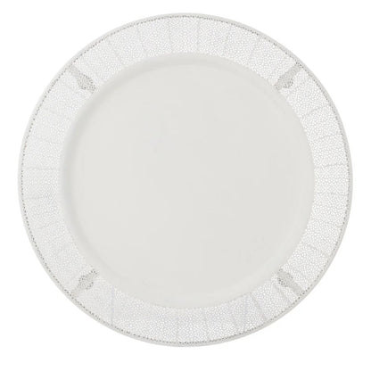 Plaat Antiek Metaal/Glas Wit