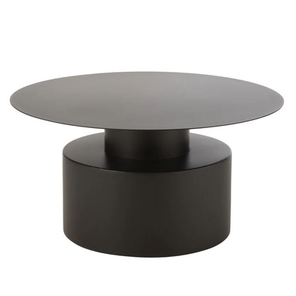 Salontafel rond metaal zwart