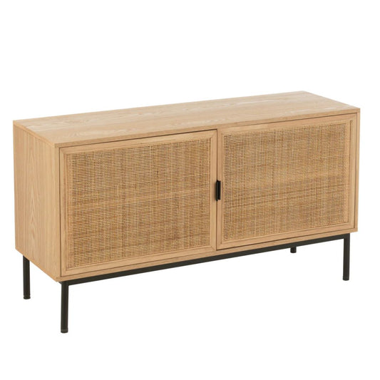 Kast Vierkant MDF/Metaal Natuurlijk/Zwart Groot