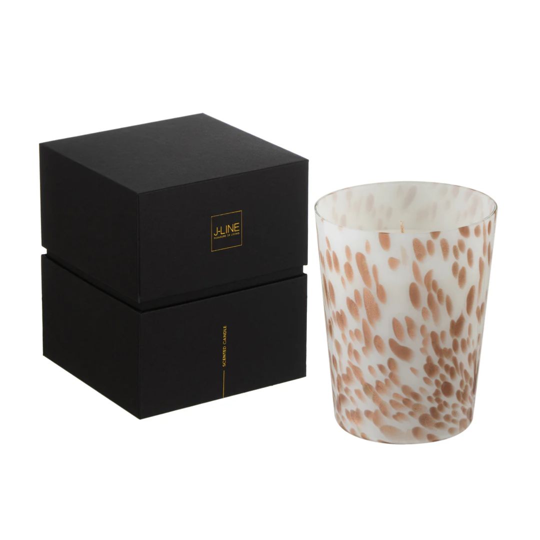 Geurende Kaars Noa Neon Nacht Wit/Goud Medium-68H