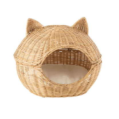 Kattenmand + Kussen Rotan Licht Natuurlijk