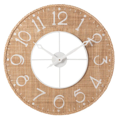 Klok Sodi Mdf Natuurlijk/Wit