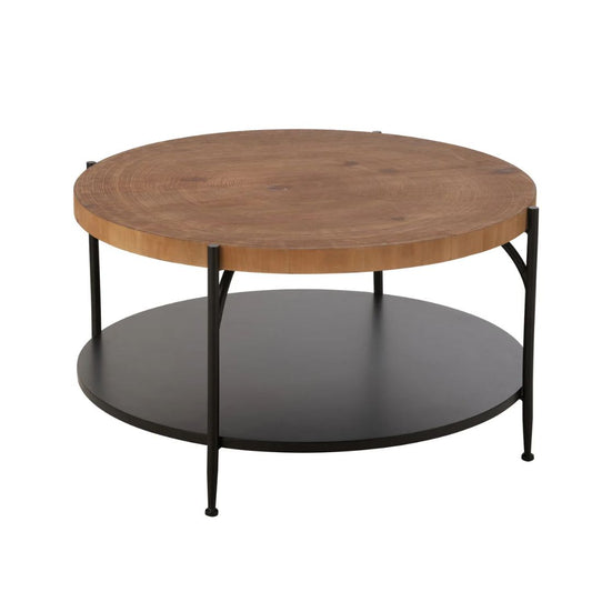 Koffietafel Voni Mdf/IJzer Zwart/Natuurlijk