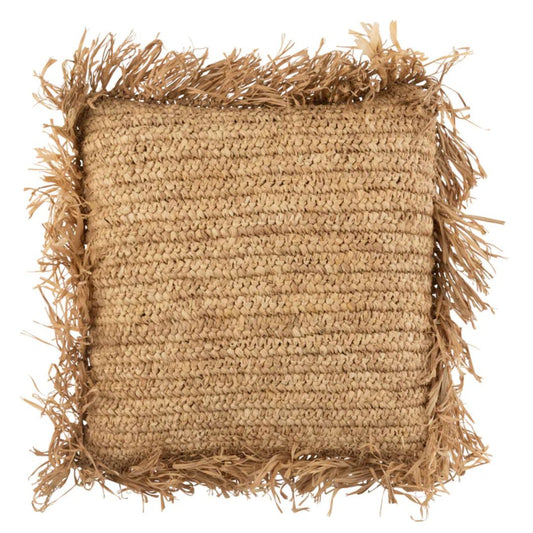 Kussen Vierkant Raffia Natuurlijk Klein