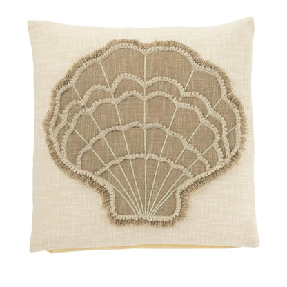 Kussenhoes Katoen Wit/Beige