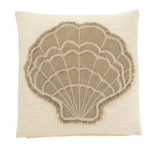 Kussenhoes Katoen Wit/Beige