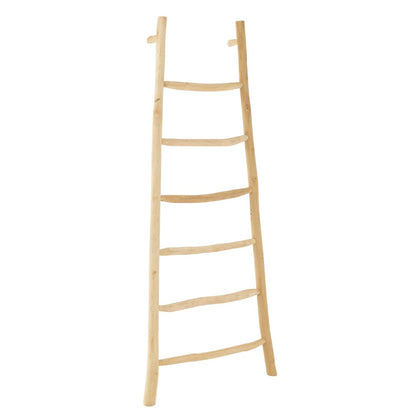Ladder 6 Treden Teakhout Natuurlijk